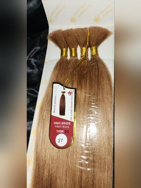 Human 100% Hair Braiding Beverly Johnson 16" Yaky Straight Bulk Color# 27